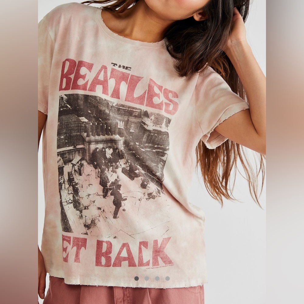 Free People Get Back Beatles Tee Sz XS
